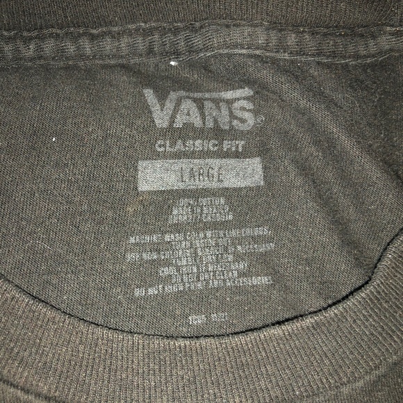 Black Vans Silent  Curse T-Shirt in black with a rose and flame - Picture 4 of 5